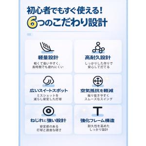バドミントン ラケット セット 初心者 中級者...の詳細画像2