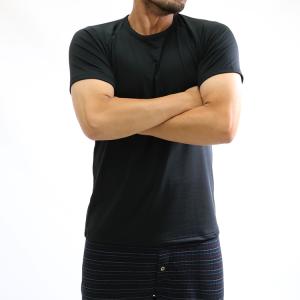 裏起毛 あったか 半袖丸首 tシャツ 防寒 ス...の詳細画像1