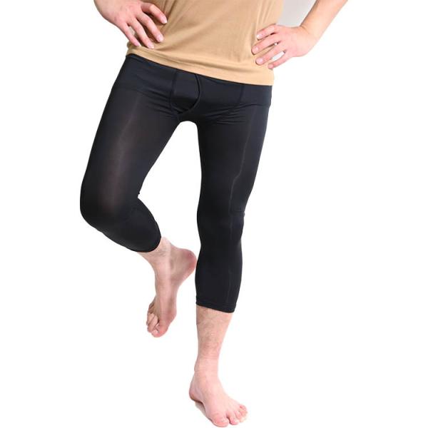 エステルベア天 ストレッチ ステテコ 春夏 メンズ 前あき 7分丈 すててこ 吸汗速乾 下着 肌着