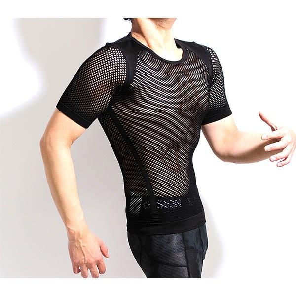 体が水をはじく ドライメッシュ生地 半袖ｔシャツ（8055）ポリプロピレン 網メッシュ 網シャツ 汗...