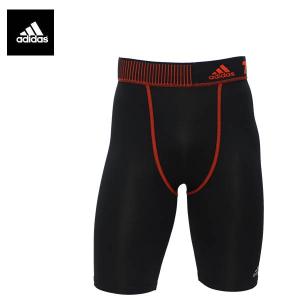 送料無料2014秋冬新作アディダス（adidas)テックフィットCLIAMLITEショートタイツＡＪ452（黒×オレンジ）ハーフタイツ前とじ
