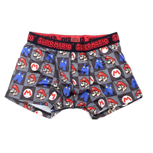 スーパーマリオ ボクサーパンツ メンズ キャラクター ボクサーブリーフ 前閉じ ストレッチ インナー...