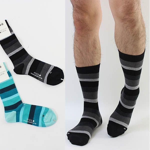 クルー丈ソックス（グラデーション柄）日本製（MPS）