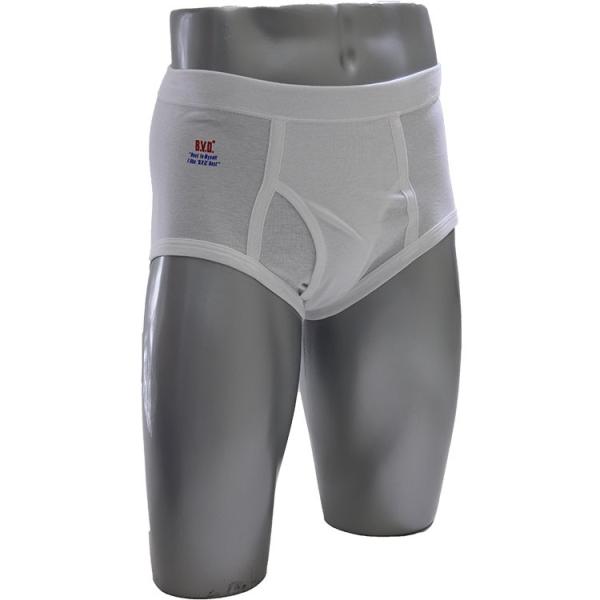 BVDスパンブリーフ（ビーブイディー）ホワイト/メンズ/春夏秋冬/LLサイズ/白の綿ブリーフ