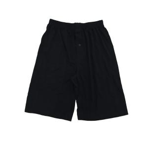 綿100% ニットトランクス ロング丈 黒 メ...の詳細画像2