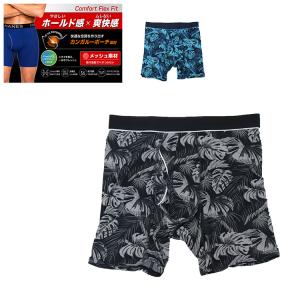 Hanes ヘインズ ボクサーパンツ メンズ カンガルーポーチ メッシュ 吸汗速乾 抗菌防臭 ストレッチ 前開き｜ステテコ パジャマ バンタン