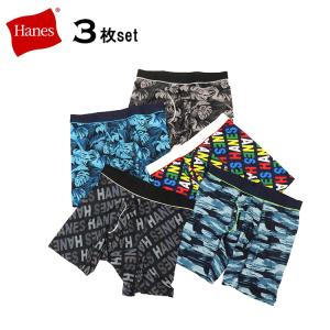 Hanes ヘインズ カンガルーポーチ メッシュ ボクサーパンツ メンズ 3枚セット 前あき 色柄おまかせ Comfort Flex Fit  吸汗速乾｜ステテコ パジャマ バンタン