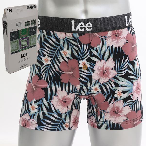 リー（Lee） ボクサーパンツ おしゃれ バックポケット 付き ポケット付き 前あき ボタン 吸汗速...