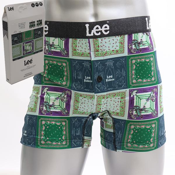 リー（Lee） ボクサーパンツ おしゃれ バックポケット 付き ポケット付き 前あき ボタン 吸汗速...