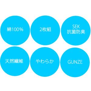 2枚セット グンゼ シャツ 綿100% やわら...の詳細画像2