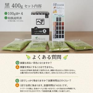 白髪染め ヘナ+木藍 黒 (No.5) 400...の詳細画像4