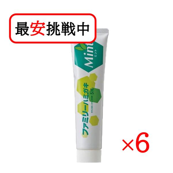 歯磨き粉 ファミリーハミガキ 140g 6本セット オーラルケア デンタルケア エスケー石鹸