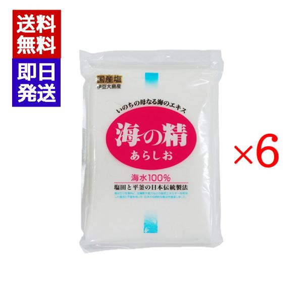 海の精 あらしお 赤 500g 6袋セット 国産 塩 調味料 伊豆大島 無添加
