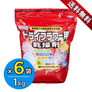 シリカゲル ドライフラワー用 乾燥剤 1kg×6袋セット 細粒タイプ ハンドメイド 手作り 花材 材料 業務用 大容量 豊田化工 送料無料