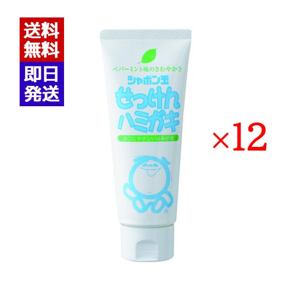 シャボン玉石けんハミガキ 140g リニューアル品 12本セット ペパーミント味 歯磨き粉 歯肉炎 ...