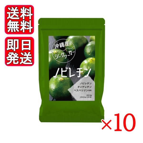 沖縄産シークヮーサー粒 90粒 10袋セット サプリ 国産 沖縄 健康食品