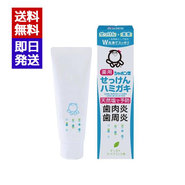 シャボン玉 薬用 せっけんハミガキ 80g シャボン玉石けん 歯磨き粉 ミント
