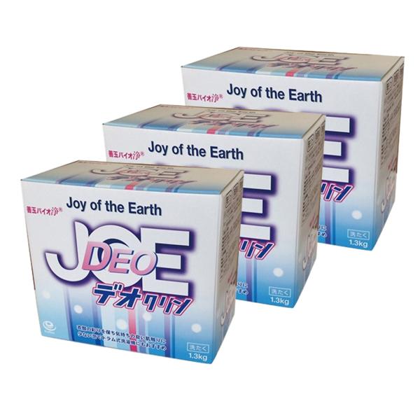 善玉バイオ 浄 JOE デオクリン 1.3kg×3箱セット 洗濯用 粉末洗剤 衣類用洗剤 無香料 す...