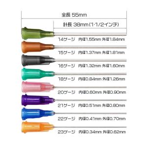 38mm 10本 インジェクター シリンジ交換針 替針 鈍針 ニードル｜Vapes!