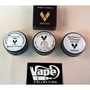 《ゆうパケット送料無料》VAPOR TECH TI WIRE（チタンワイヤー）30フィート（24-28G）電子タバコ VAPE 直ドリ RBA RDA RTA｜vapecollection