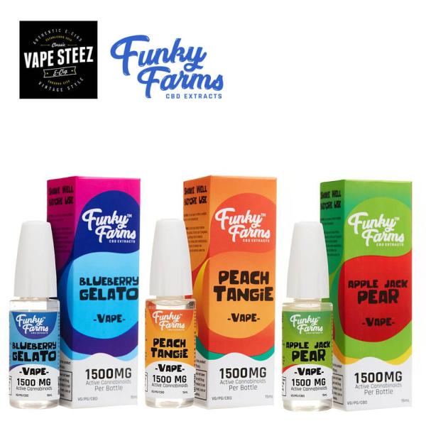 ( 送料無料 あすつく ) Funky Farms CBD Vape Juice 1500mg li...