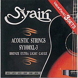 S.Yairi アコースティックギター弦 SY-1000XL-3 3セットパック エクストラライト (011-050) SY-1000XL-3 _｜vaps