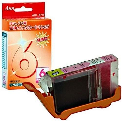 _Aun◆交換インクカートリッジ キャノン用 フォトマゼンタ◆AIC-6PM _