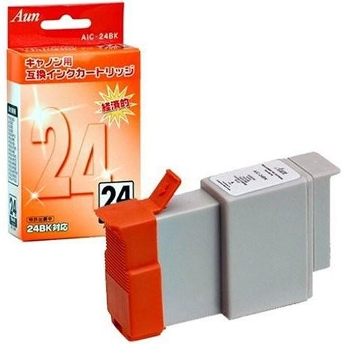 Aun◆交換インクカートリッジ キヤノン用 ブラック◆AIC-24BK _