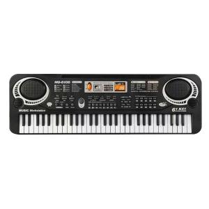 マイク付き 61鍵盤電子ピアノ ミニ鍵盤 録音 和音 電子キーボード 楽器 玩具 知育 __｜vaps