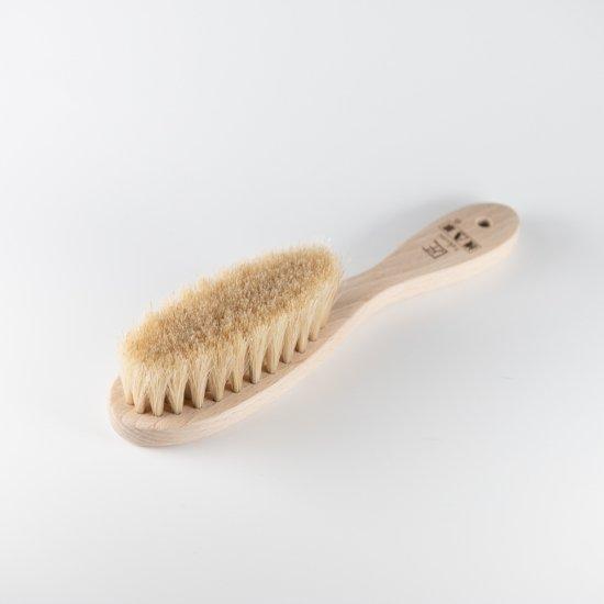 浅草アートブラシ カシミヤ用洋服ブラシ 匠 白馬毛100% 軽量ミドルタイプ 日本製 職人仕上げ _...