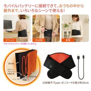 ニーズ ヒーター内蔵 あったか腰ベルト USB...の詳細画像1