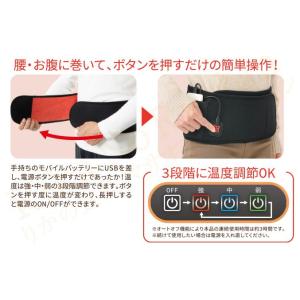 ニーズ ヒーター内蔵 あったか腰ベルト USB...の詳細画像2