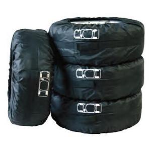 【並行輸入品】13〜19インチ(直径64cmまで)対応 取っ手付きタイヤカバー 4枚セット __