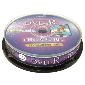 LAZOS DVD-R CPRM録画用 10枚 スピンドルケース入 L-C10PW _｜vaps