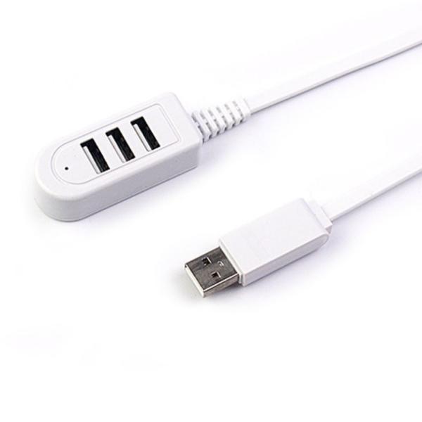 【並行輸入品】シンプル 3ポートUSB2.0 ハブ データ用x1/電源用x2ホワイト 29.5cm ...