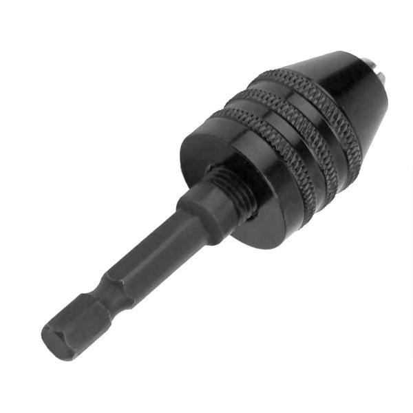 【並行輸入品】キーレスドリルチャック 六角軸 6.35mm クランプ範囲(0.3-6.5mm) ブラ...
