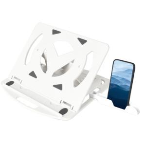 ノートパソコンスタンド 360度回転 7段階調節 スマホスタンド付  折りたたみ 放熱 在宅勤務 PCスタンド _.