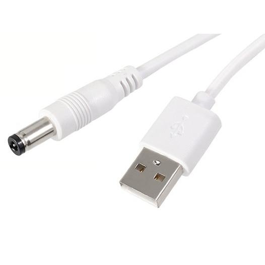 【並行輸入品】USB電源ケーブル USBオス→DCジャックオス(3.5/1.35mm) ホワイト 1...