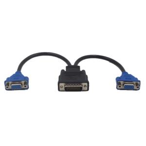 【並行輸入品】スプリット映像ケーブル 分岐ケーブル DMS59ピン to VGA 15ピン×2 _.