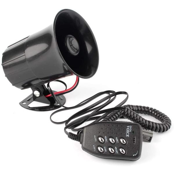 【並行輸入品】6種サウンド内蔵 車 バイク 12V用 サイレンホーン サイレン拡声器 大音量 警告音...