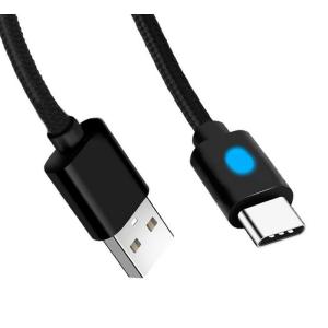 並行輸入品】USB Type-A to Type-C 編み込み充電ケーブル ライトで