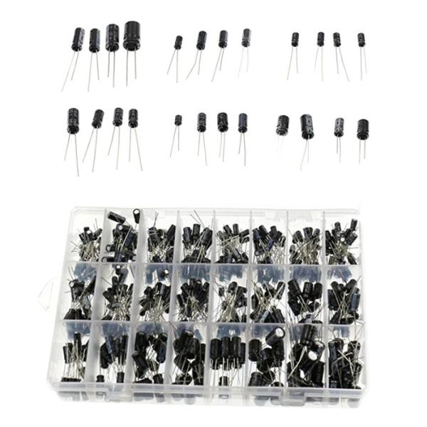 【並行輸入品】電解コンデンサ 24種類 500個入り 0.1 UF-1000 UF 10V/16V/...