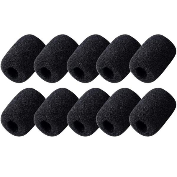 【並行輸入品】マイクスポンジ 内径8mm 10個セット マイクカバー ヘッドセット インカム ピンマ...