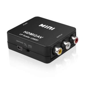 HDMI to RCA 変換コンバーター ブラック コンバータ コンポジット (AV / RCA3 / CVBS) _｜vaps