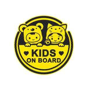 【並行輸入品】KIDS ON BOARD ステッカー イエロー チャイルドインカー キッズインカー ...