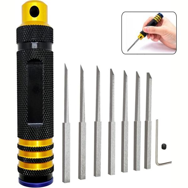 【並行輸入品】スジボリ タガネ 7本セット ガンプラ ミニ四駆 プラモデル フィギュア スジ彫り 筋...