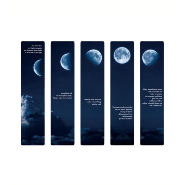 【並行輸入品】月の満ち欠け しおり 5枚セット 半透明 おしゃれ 栞 ブックマーク PVCプラスチッ...