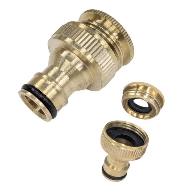 【並行輸入品】ネジ付き 蛇口ニップル 1/2  3/4 インチ コネクター 水道ホース 接続 ジョイ...