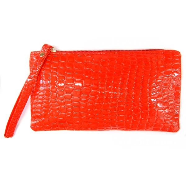クロコダイル柄 レディース 財布 レッド ワニ柄 ハンドバッグ 小銭入れ コインケース スマホケース...