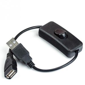 USB Aオス-Aメス 給電専用 延長ケーブル ブラック オン/オフ スイッチ付き 電源スイッチ  _｜vaps